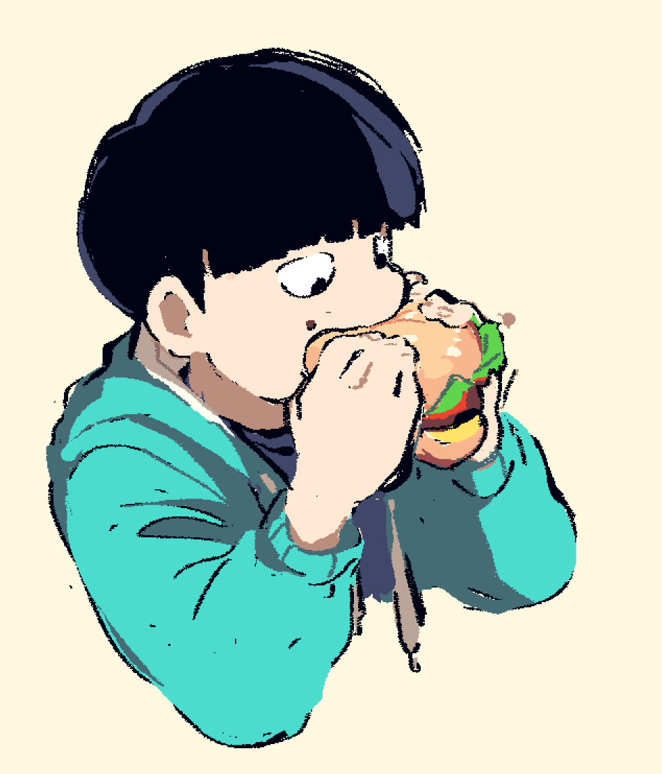 1boy, aqua_hoodie, black_eyes, black_hair, blue_hoodie, bowl_cut, casual, cecil