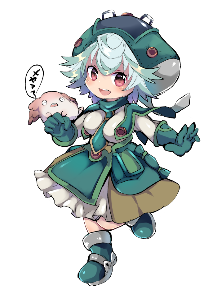 1girl, aqua_footwear, aqua_gloves, aqua_hair, boots, breasts, creature, dress