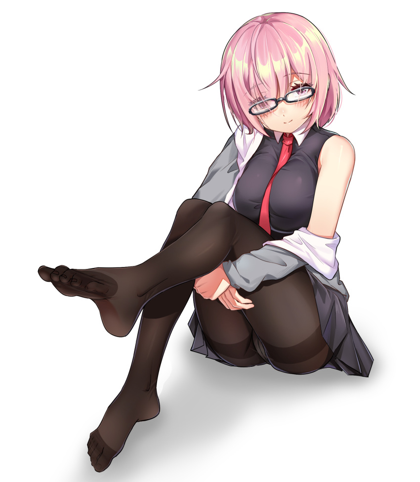 1girl, ass, bangs, black_dress, black_legwear, blush, breasts, commentary_request