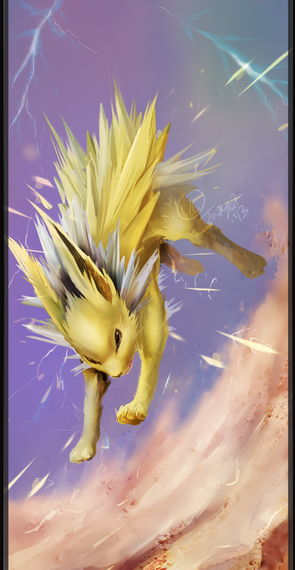 2013, commentary, creature, english_commentary, full_body, gen_1_pokemon, jazzycat, jolteon