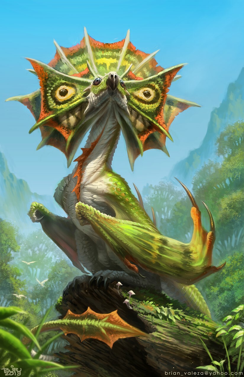 claws, creature, dragon, dragon_tail, eastern_dragon, fantasy, gunshiprevolution, highres, horns, monster, no_humans, rocket_launcher, rpg, tail, weapon, wings, wyrm, wyvern