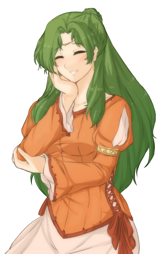 1girl, blush, brown_eyes, chin_rest, closed_eyes, collarbone, crown, dress