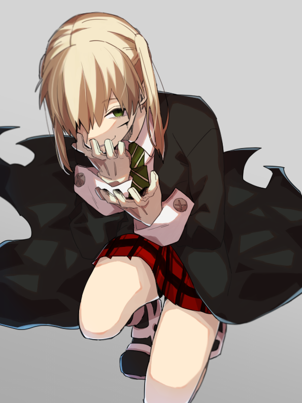 1girl, brown_hair, closed_mouth, gloves, green_eyes, jomae_dayo, long_hair, looking_at_viewer