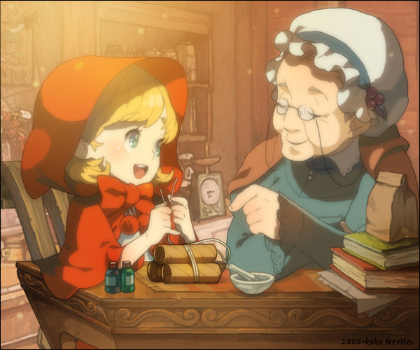 bomb, bulleta, capcom, grandmother, grandmother_(little_red_riding_hood), grimm's_fairy_tales, little_red_riding_hood, little_red_riding_hood_(grimm)