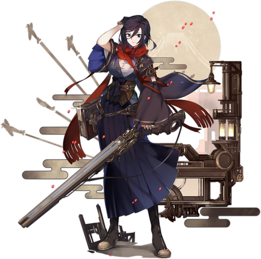 1girl, 33_(mkiiiiii), alternate_costume, ark_royal_(azur_lane), ark_royal_(new_year's_protectress)_(azur_lane), azur_lane, bangs, black_hair
