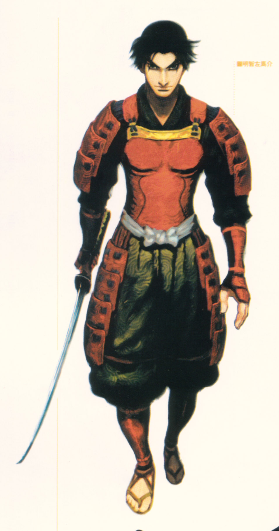 armor, black_hair, highres, jpeg_artifacts, katana, onimusha, onimusha:_warlords, samurai