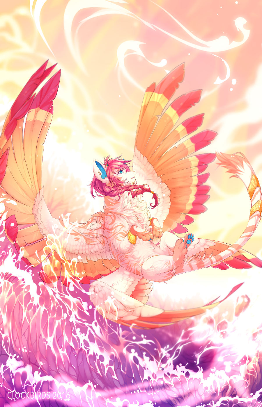 blue_eyes, clockbirds, commentary, creature, english_commentary, faerie_neopet, flying, highres