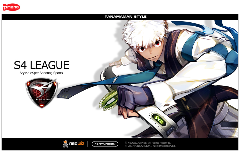 katana, mmo, necktie, official_art, panamaman, red_eyes, s4_league, sword