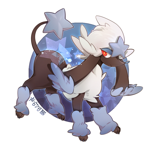 claws, creature, dog, dog_focus, furfrou, furfrou_star_trim, gen_6_pokemon, nasnotte