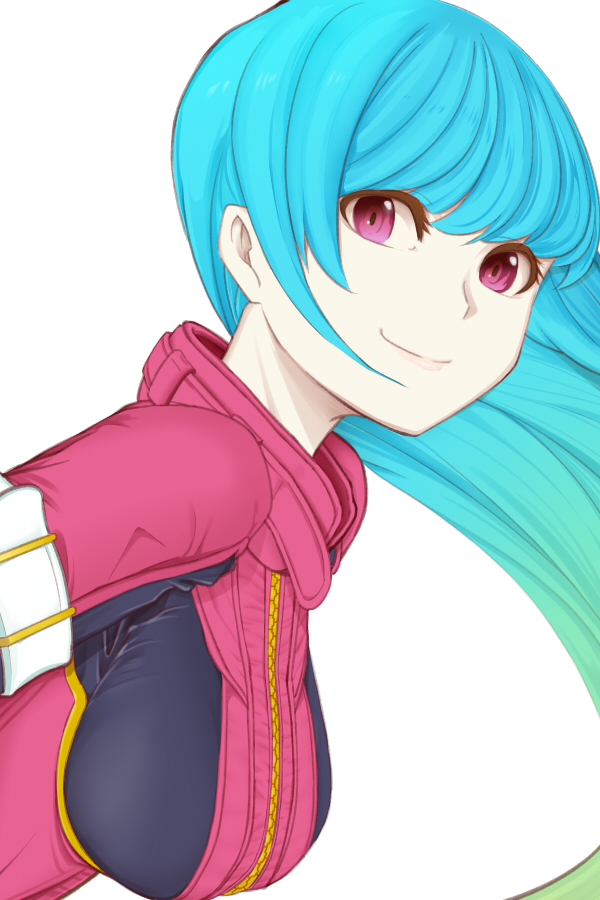 1girl, blue_hair, breasts, closed_mouth, kula_diamond, long_hair, looking_at_viewer, pet_shop_jojo