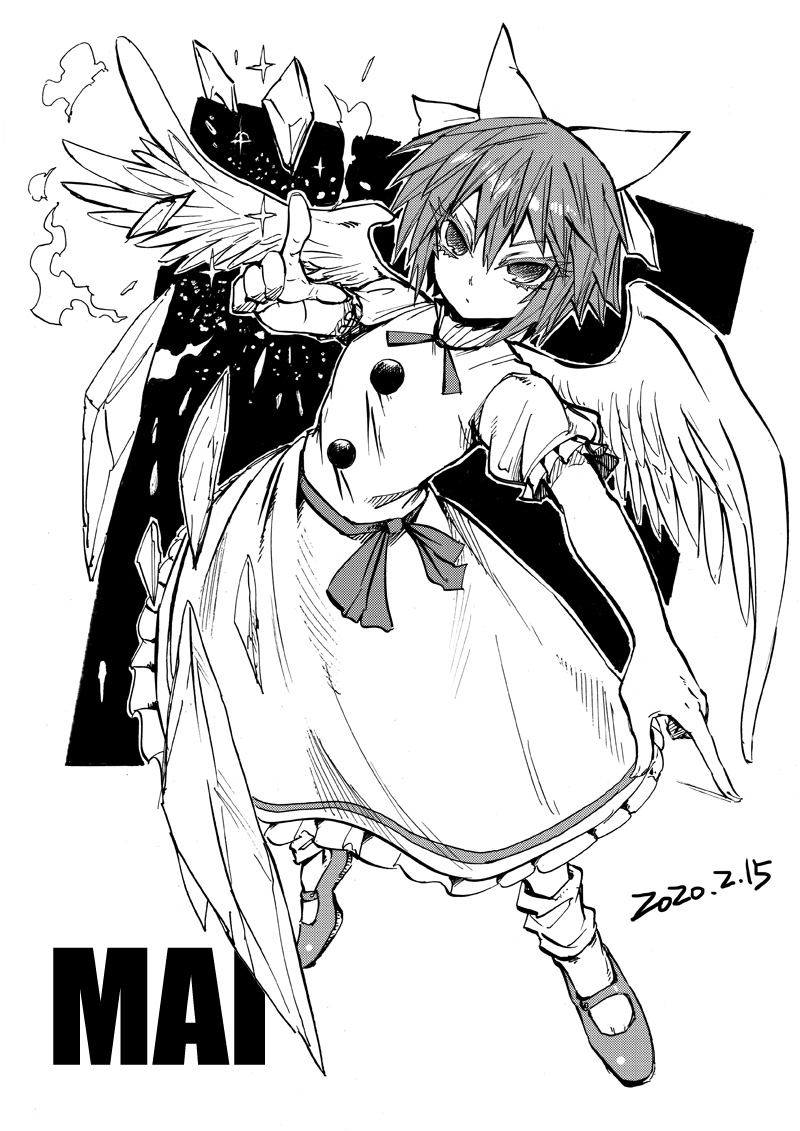 1girl, 2020, bangs, blackcat_(pixiv), bobby_socks, bow, character_name, dated