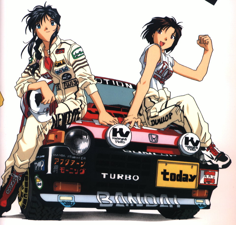 braid, brown_hair, car, driver, honda, honda_city_turbo, honda_today, kobayakawa_miyuki