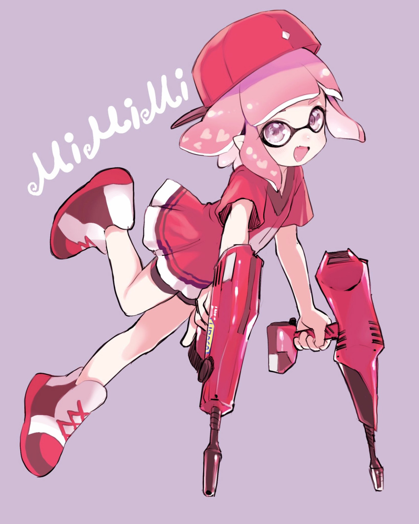 1girl, amezawa_koma, backwards_hat, bangs, baseball_cap, bike_shorts, black_shirt, blunt_bangs