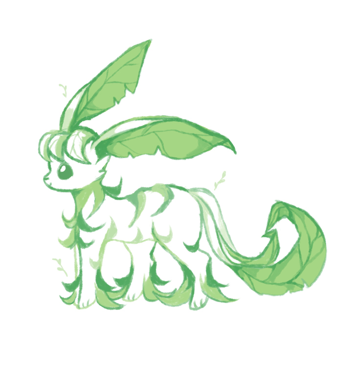 beta_pokemon, charamells, creature, full_body, green_theme, leafy, no_humans, pokemon, pokemon_(creature), pokemon_(game), pokemon_gsc, pokemon_gsc_beta, prototype, simple_background, solo, standing, white_background