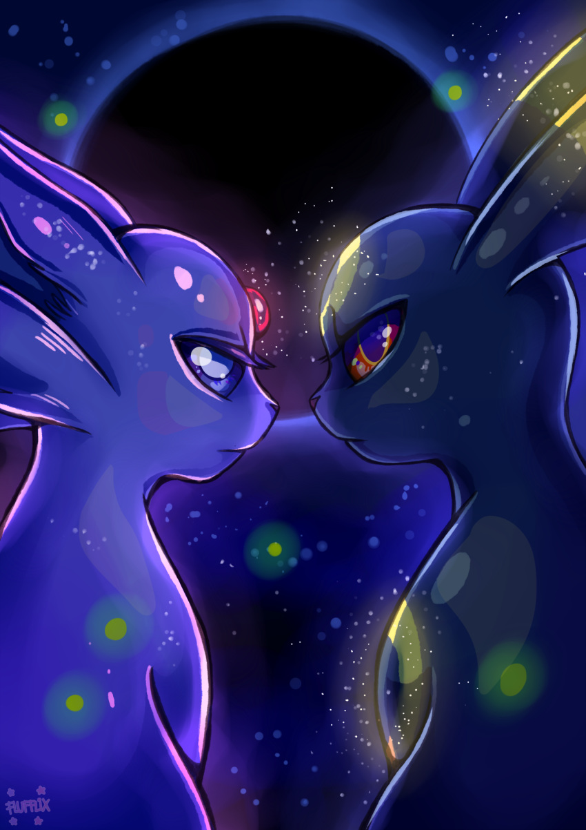 brown_eyes, closed_mouth, commentary, creature, english_commentary, espeon, expressionless, eyelashes