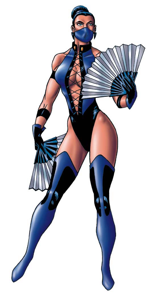 blue_eyes, blue_hair, boots, breasts, criss_cross_front, dark_blue_hair, earrings, fan