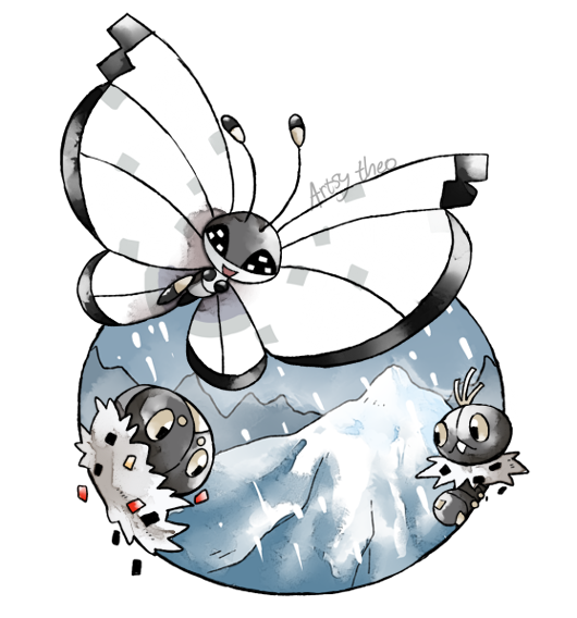 :d, artsy-theo, black_eyes, bug, butterfly, creature, flying, full_body