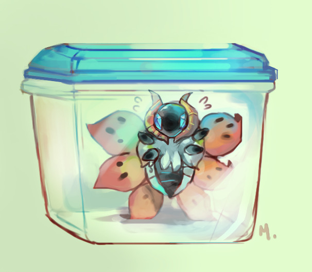 blue_eyes, commentary, creature, english_commentary, full_body, gen_5_pokemon, grey_background, looking_at_viewer