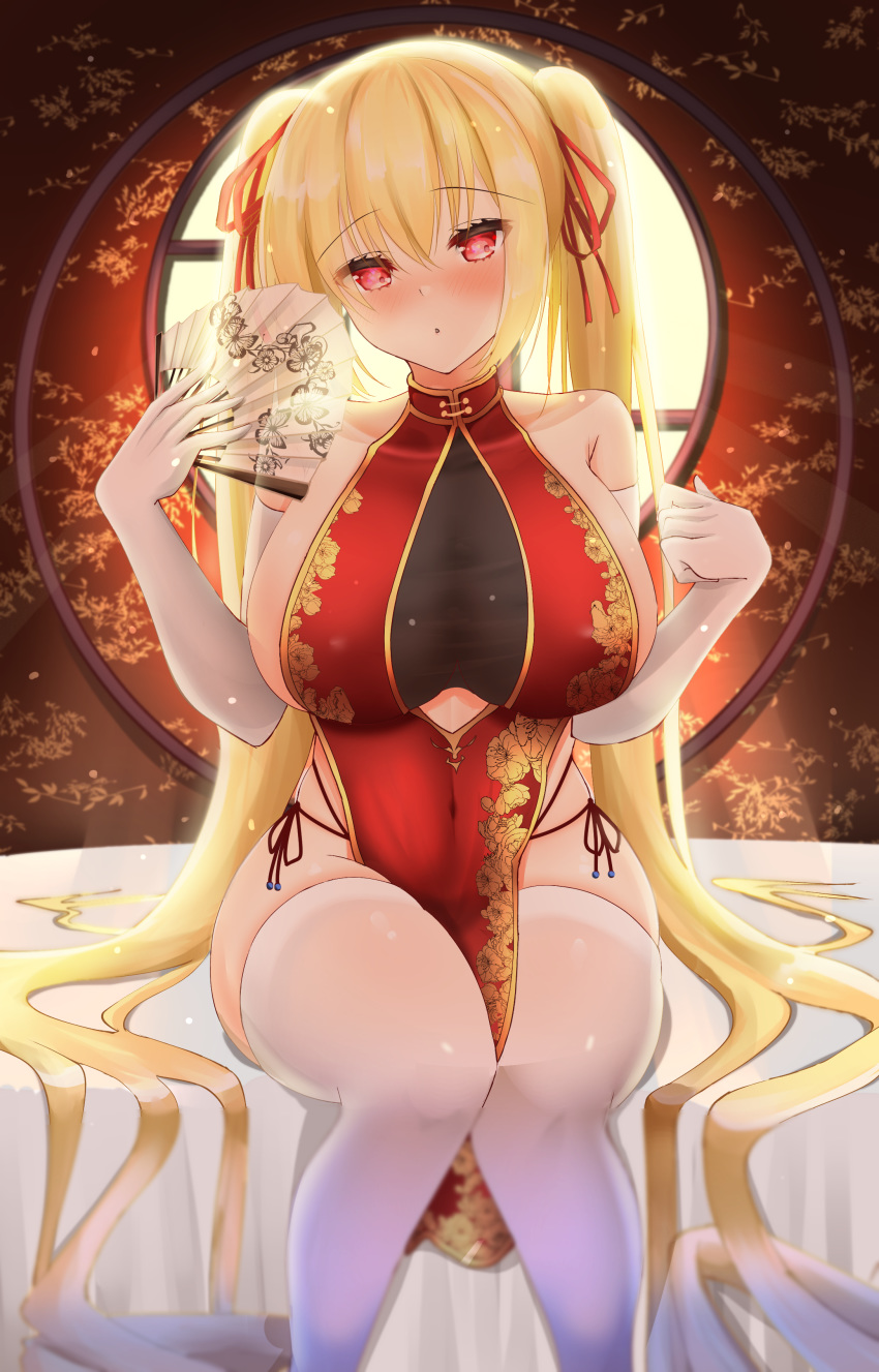 1girl, absurdres, azur_lane, balut-man, bangs, blonde_hair, blush, breasts