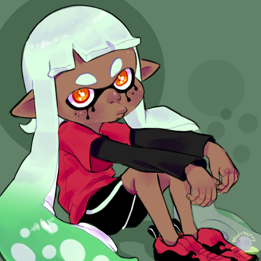 +_+, 1girl, artist_name, bangs, bike_shorts, blunt_bangs, closed_mouth, dark_skin