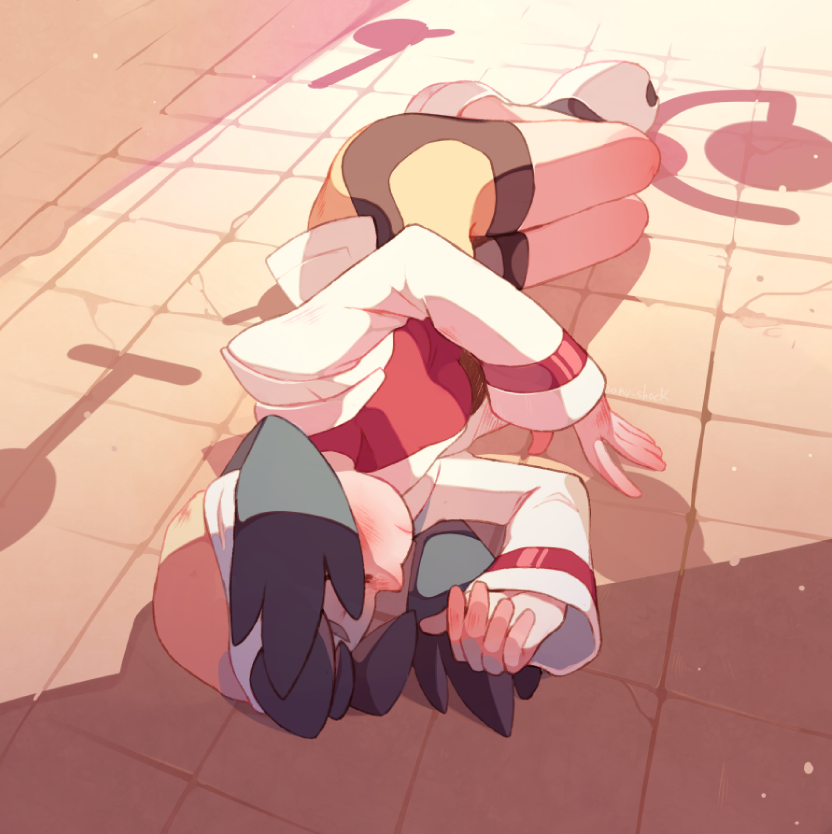 1girl, breasts, closed_eyes, commentary, crystal_(pokemon), english_commentary, floating, gen_2_pokemon