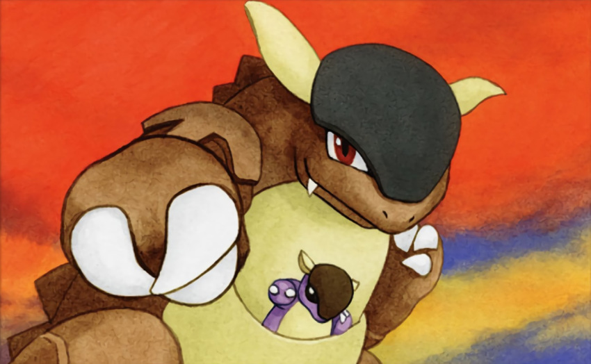 black_eyes, brown_eyes, claws, creature, fangs, gen_1_pokemon, kangaskhan, kimura_naoyo