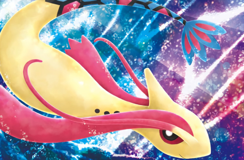 creature, full_body, gen_3_pokemon, himeno_kagemaru, milotic, no_humans, official_art, pokemon