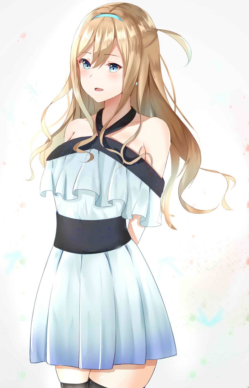 1girl, absurdres, belt, black_belt, blonde_hair, blue_eyes, blush, collarbone