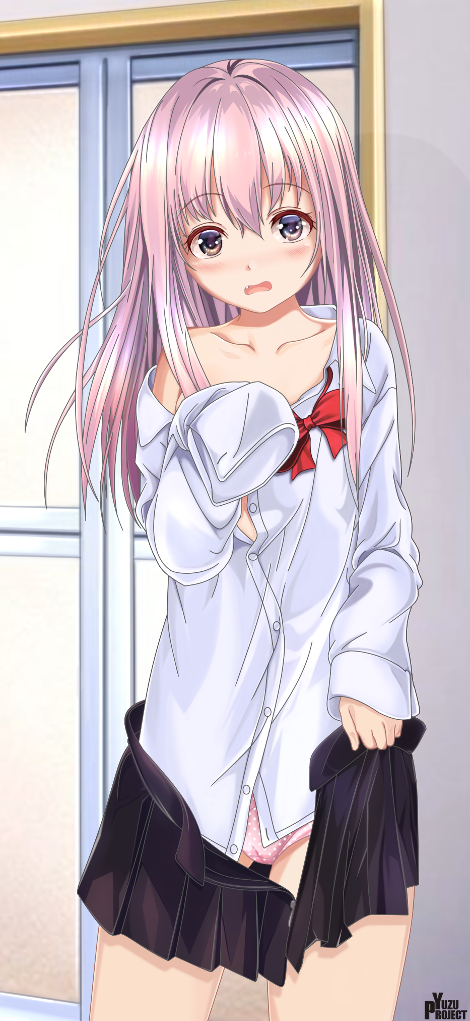 1girl, blush, collarbone, highres, long_hair, lucky_pervert, open_mouth, original