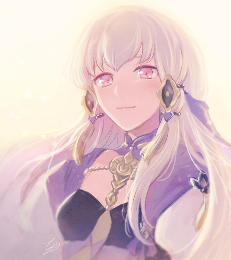 1girl, chizu_(fiute), closed_mouth, fire_emblem, fire_emblem:_three_houses, hair_ornament, long_hair, lysithea_von_ordelia