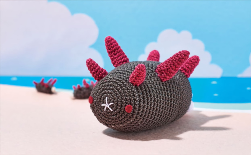 amigurumi_(medium), asako_ito, commentary, creature, english_commentary, full_body, gen_7_pokemon, multiple_sources