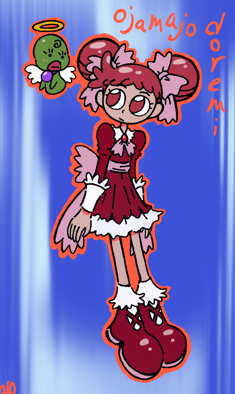 alternate_costume, ancodia10, angel_wings, bow, frog, halo, harukaze_doremi, majorika