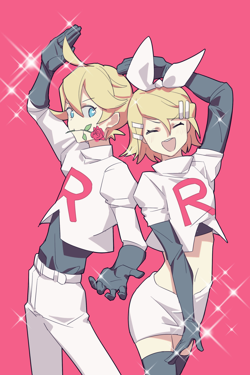 1boy, 1girl, absurdres, bangs, belt, black_gloves, black_undershirt, blonde_hair