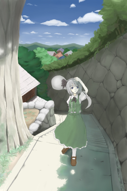 konpaku_youmu, konpaku_youmu_(ghost), lilac_(artist), rairakku, touhou