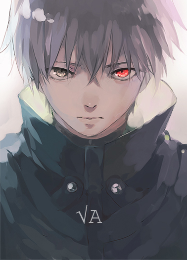 1boy, closed_mouth, face, fuurin, grey_eyes, grey_hair, hair_between_eyes, heterochromia