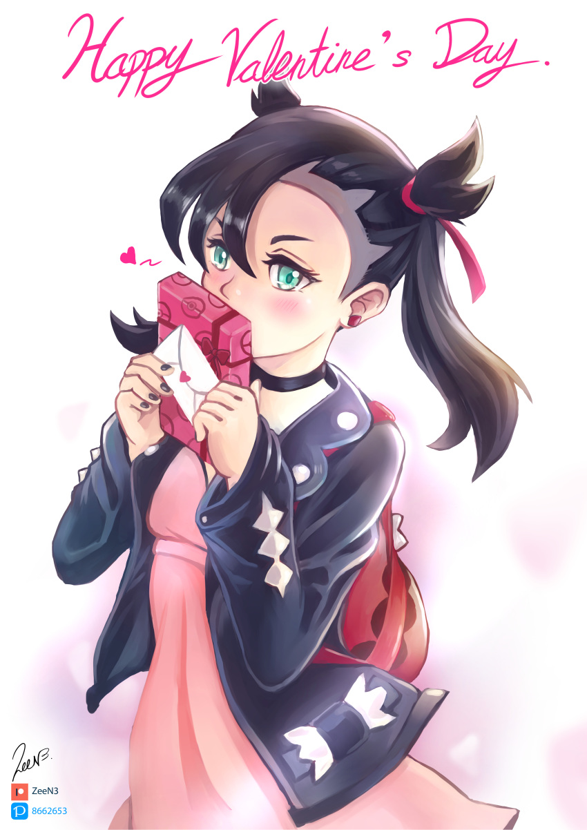 1girl, absurdres, aqua_eyes, backpack, bag, black_choker, black_hair, black_jacket