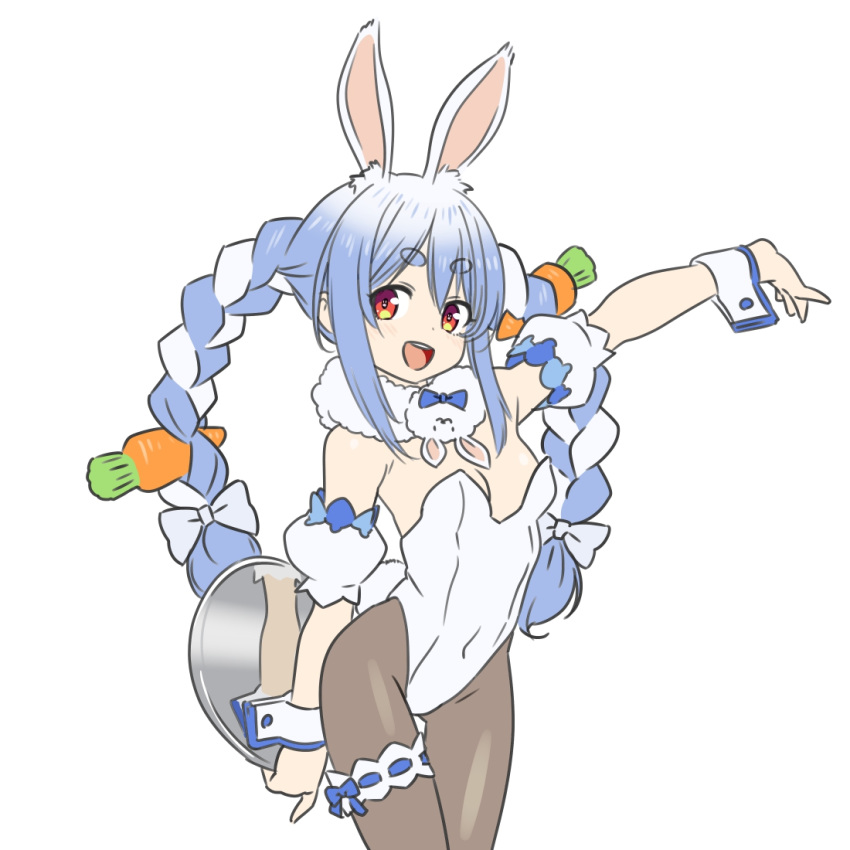 1girl, animal_ear_fluff, animal_ears, arm_up, bangs, blue_hair, blush, braid