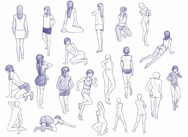 brazen, long_hair, monochrome, purple, short_hair, sketch, study