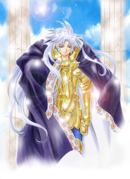 armor, cape, gemini_saga, gold, gold_armor, gold_saint, greece, long_hair
