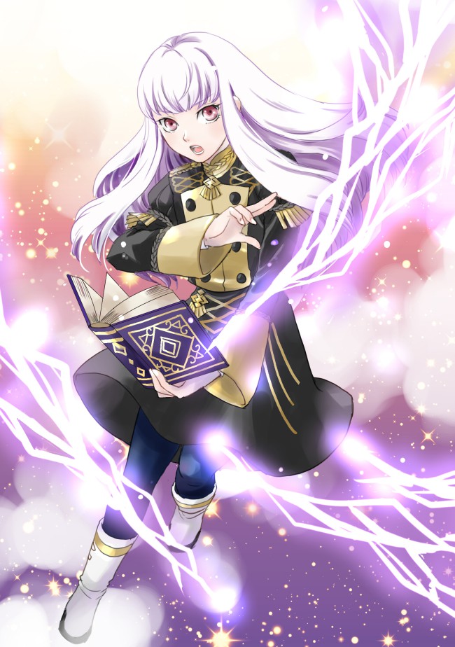 1girl, blue_legwear, book, fire_emblem, fire_emblem:_three_houses, fire_emblem_heroes, full_body, garreg_mach_monastery_uniform