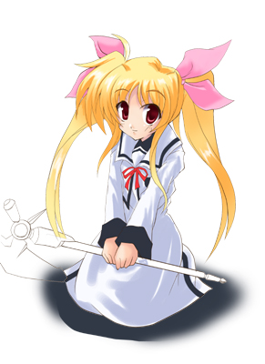 fate_testarossa, fthgn338, lowres, mahou_shoujo_lyrical_nanoha, mahou_shoujo_lyrical_nanoha_a's, mahou_shoujo_lyrical_nanoha_a's, school_uniform