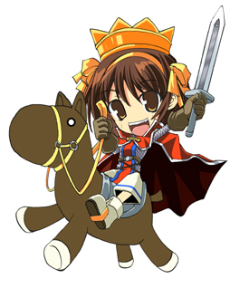 crown, fthgn338, horse, lowres, suzumiya_haruhi, suzumiya_haruhi_no_yuuutsu, sword, weapon