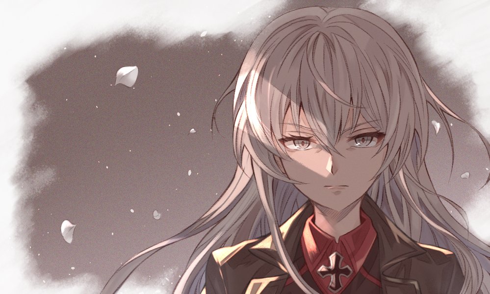 1girl, arutoria_(187497382), bangs, black_coat, black_jacket, blue_eyes, closed_mouth, coat