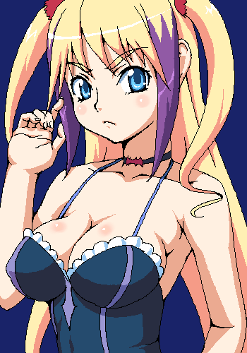 1girl, blue_eyes, breasts, dragonaut, huge_breasts, jacqueline_baumgold, kasanui, large_breasts