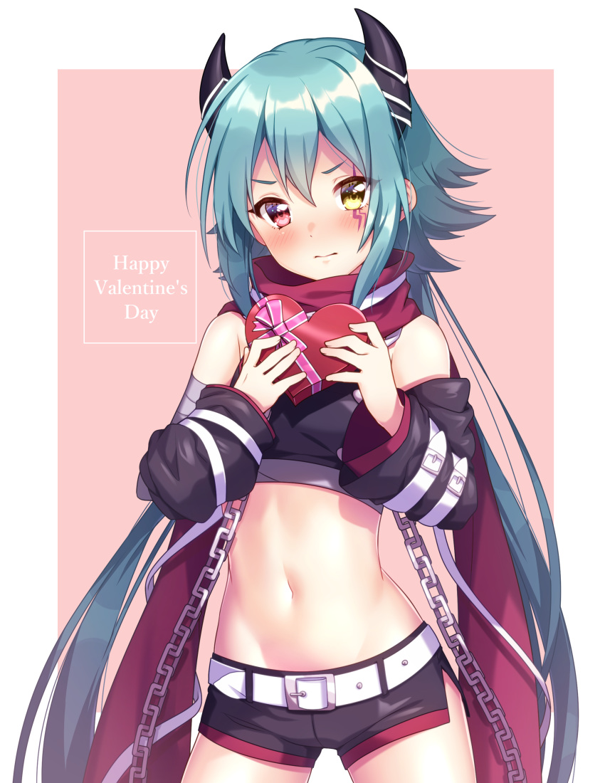 1girl, absurdres, arm_belt, bangs, bare_shoulders, belt, belt_buckle, black_shorts