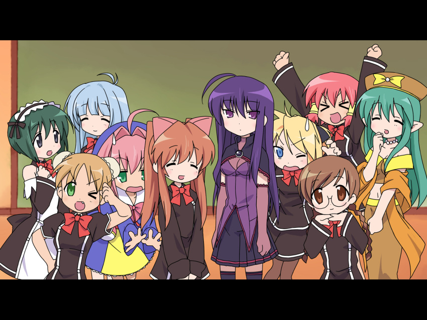 aloe, clala, everyone, group, highres, hiiragi_kagami, hiiragi_tsukasa, iwasaki_minami