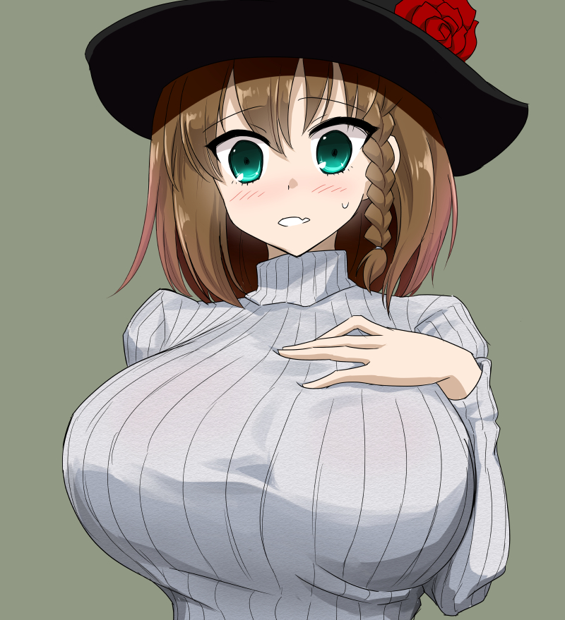 1girl, bangs, black_headwear, blush, braid, breasts, charlotte_corday_(fate/grand_order), fate/grand_order