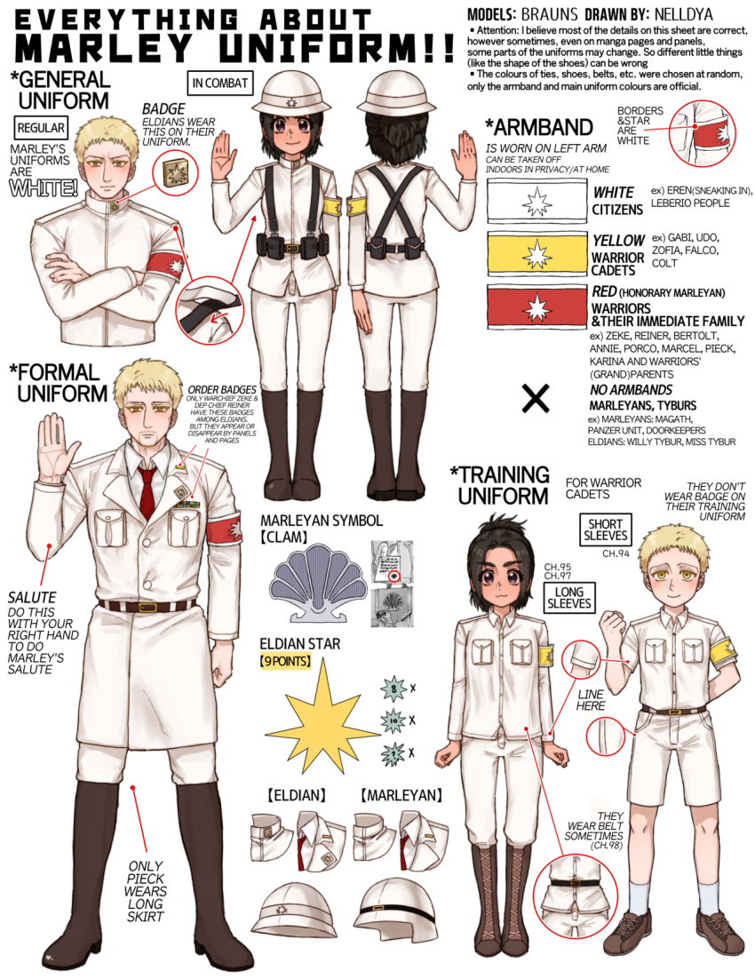 1girl, 2boys, age_difference, armband, badge, beard, belt, black_hair