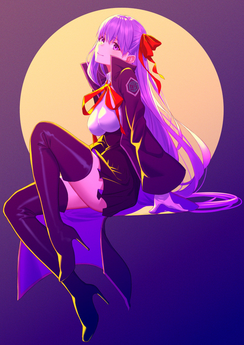 1girl, absurdres, bb_(fate)_(all), bb_(fate/extra_ccc), boots, breasts, coat, fate/extra
