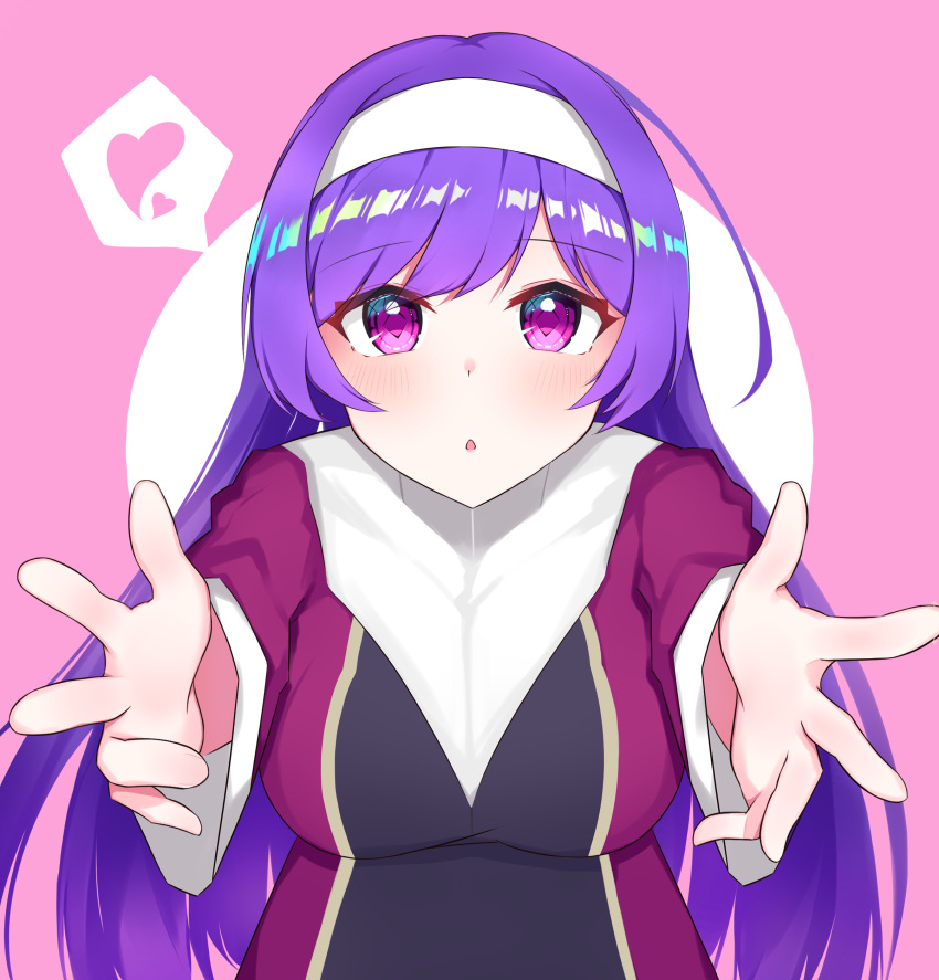 1girl, absurdres, bangs, blush, commission, eyebrows_visible_through_hair, hairband, heart